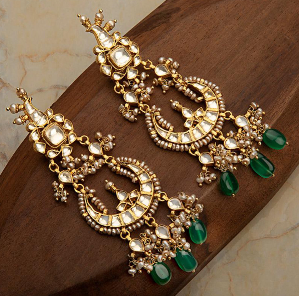 925 Silver Asumsa Surya Chandra Drop Earring - Amrrutam