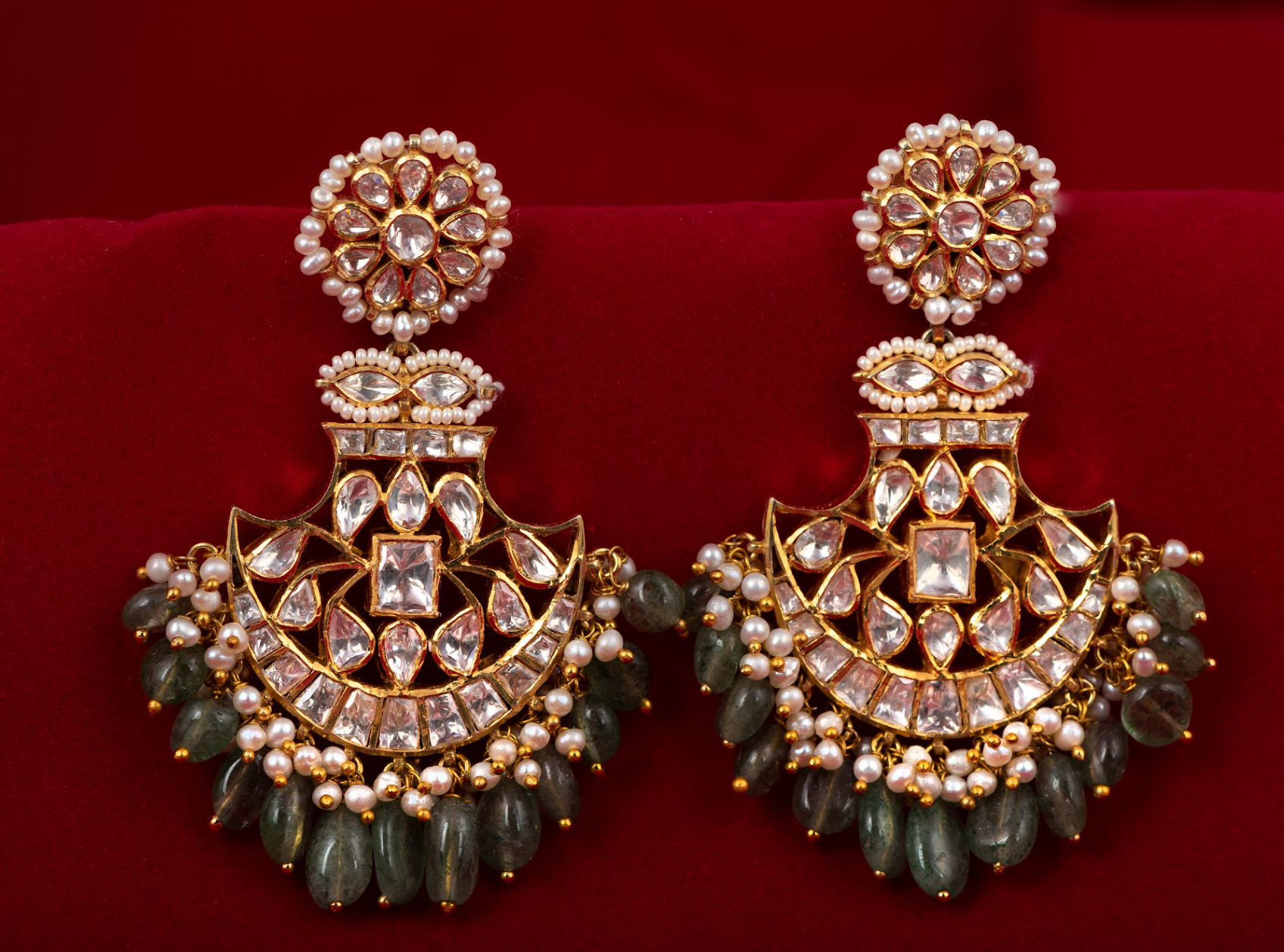 925 Silver Likatya Polki Necklace Set - Amrrutam