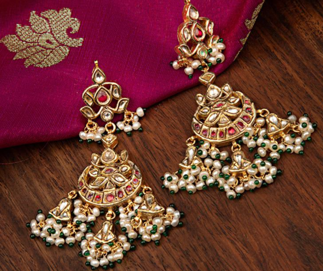 925 Silver Maithili Surya Chandra Necklace Set - Amrrutam