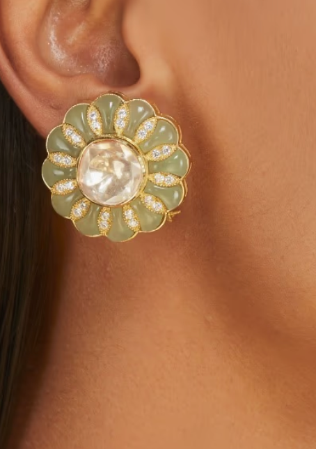 925 Silver Nihaar Pastel Stud Earrings - Amrrutam