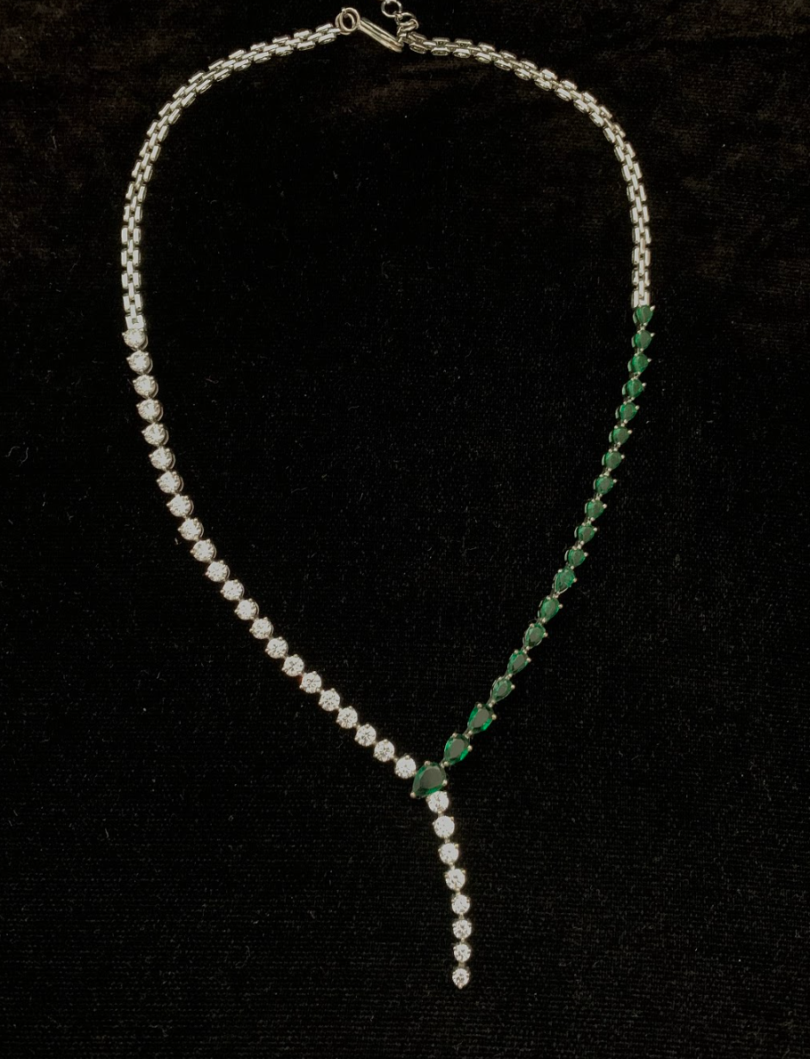 925 Silver Siesta Swarovski Choker Necklace - Amrrutam