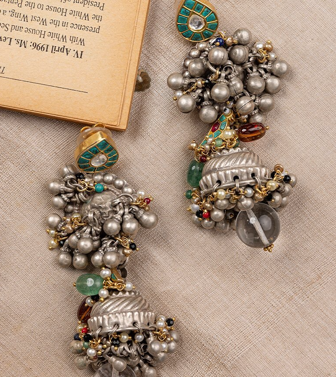 925 Silver Tarini Tribal Silver Earring - Amrrutam Jewellery