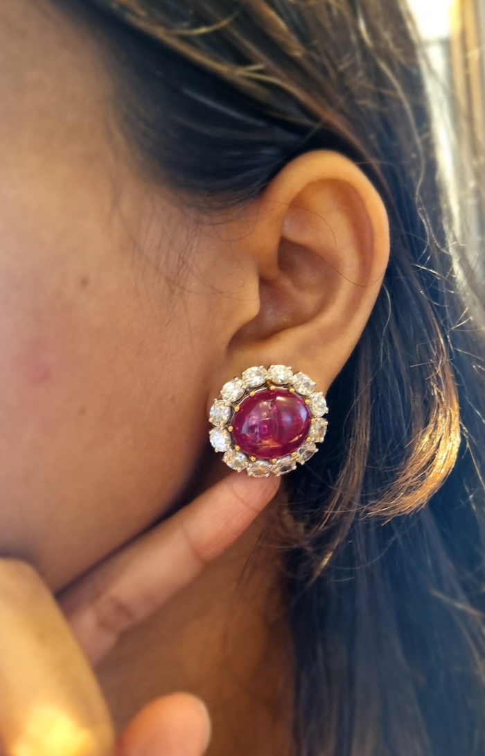 925 Silver Marie CZ Stud Earring - Amrrutam Jewellery