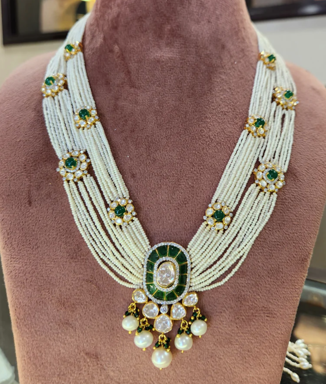 925 Silver Patrika Pearl Necklace - Amrrutam Jewellery
