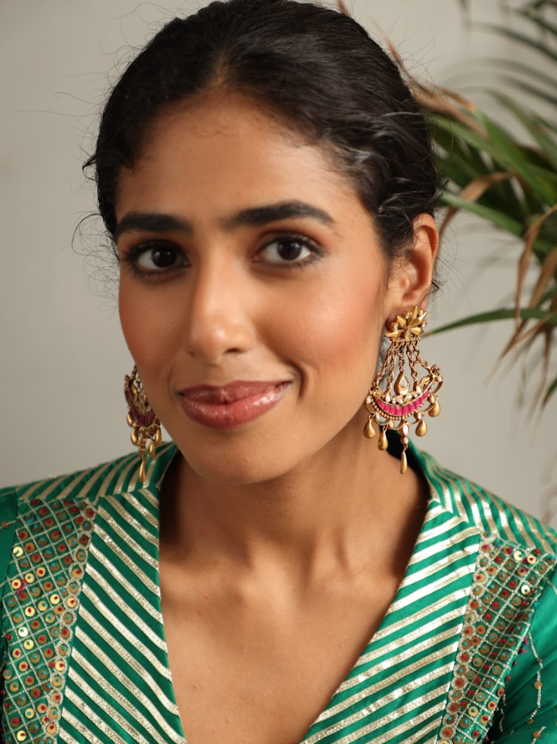 925 Silver Bavara Samyuktha Earrings - Amrrutam 