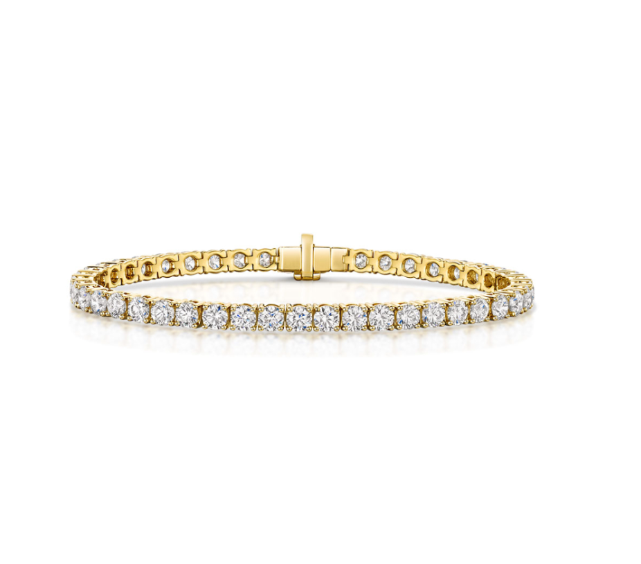 14K Gold Sagel Lab Diamond Tennis Bracelet - Amrrutam 