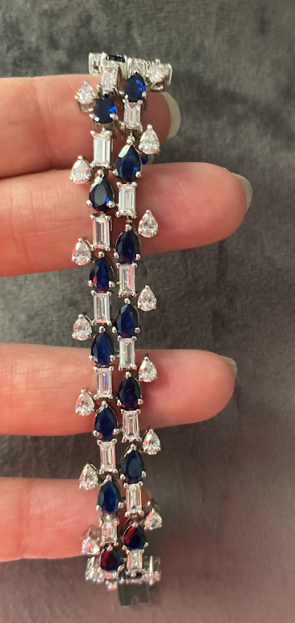 925 Silver Swarovski Sinnatra Bracelet - Amrrutam Jewellery