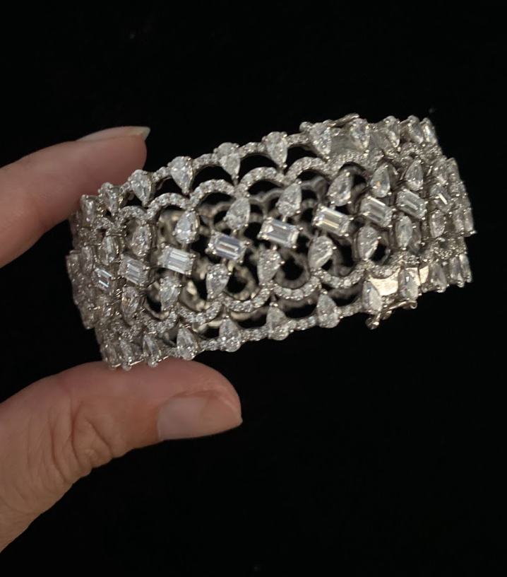 925 Silver Swarovski Suzanna Bangle - Amrrutam Jewellery