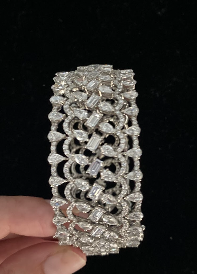 925 Silver Swarovski Suzanna Bangle - Amrrutam Jewellery