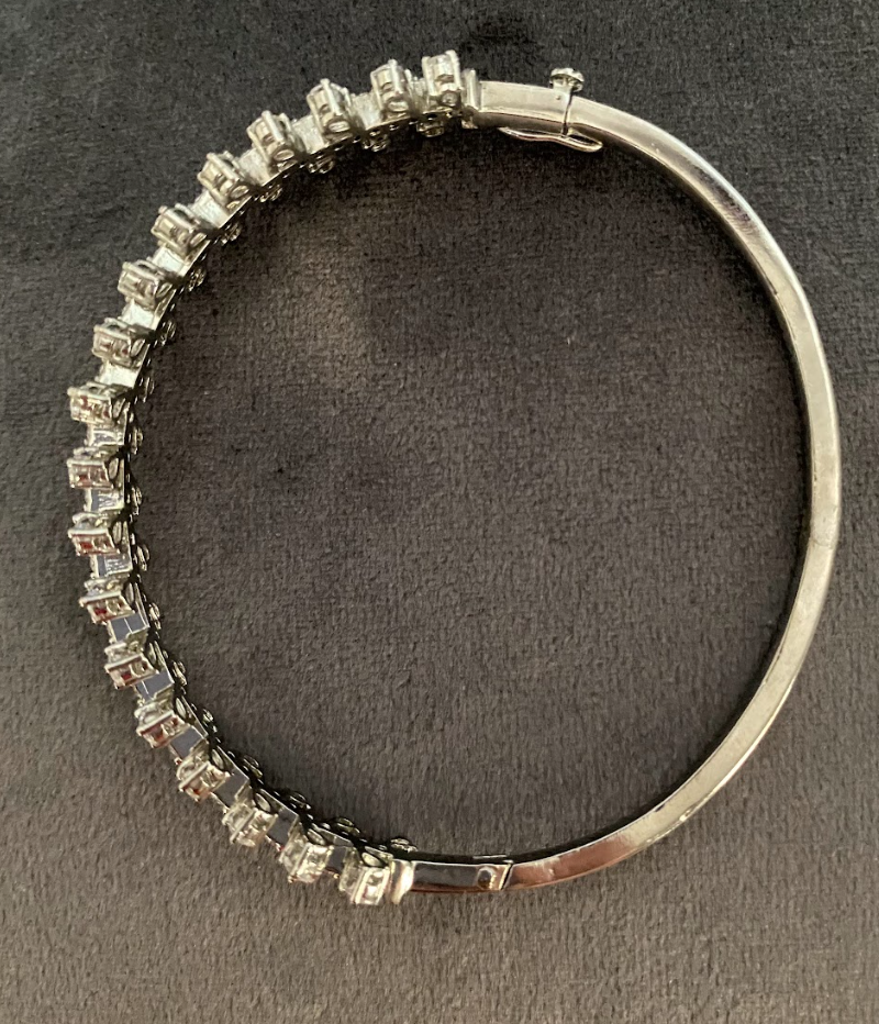 925 Silver Swarovski Angela Bangle - Amrrutam Jewellery
