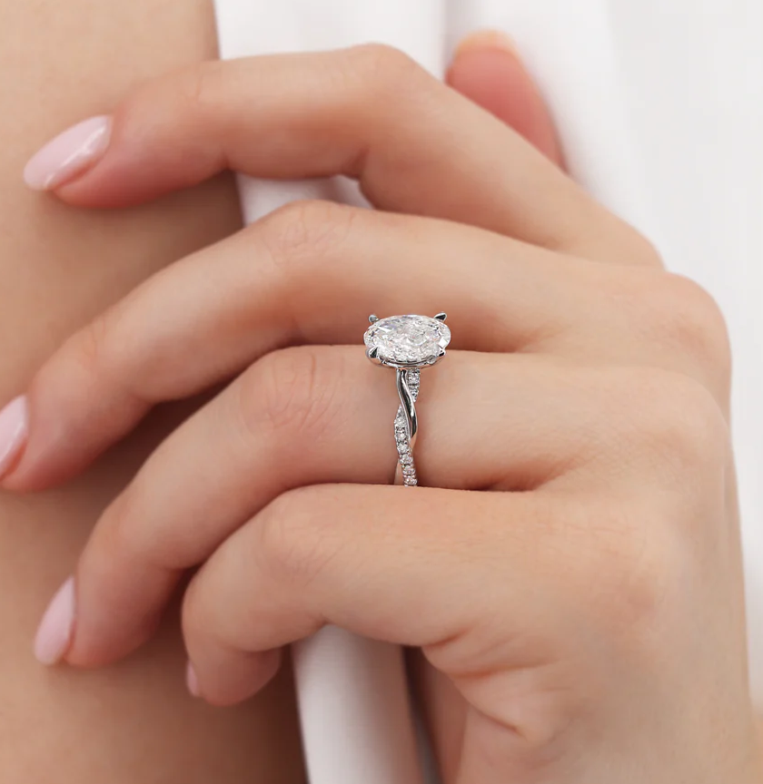 14K Gold 2 carat Samantha Lab Diamond Ring - Amrrutam Jewellery