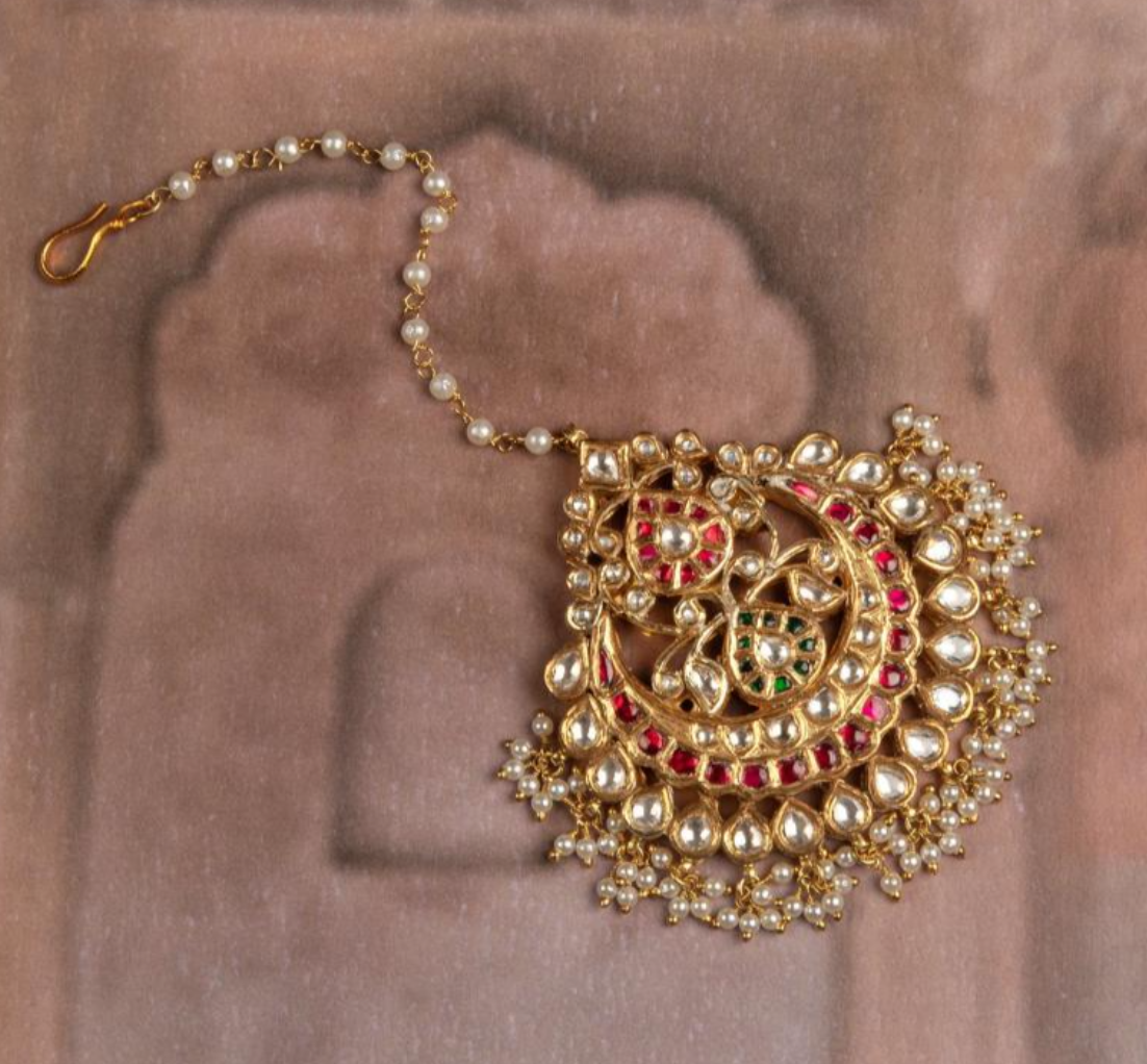 925 Silver Heeramandi Chand Polki Maangtika - Amrrutam Jewellery