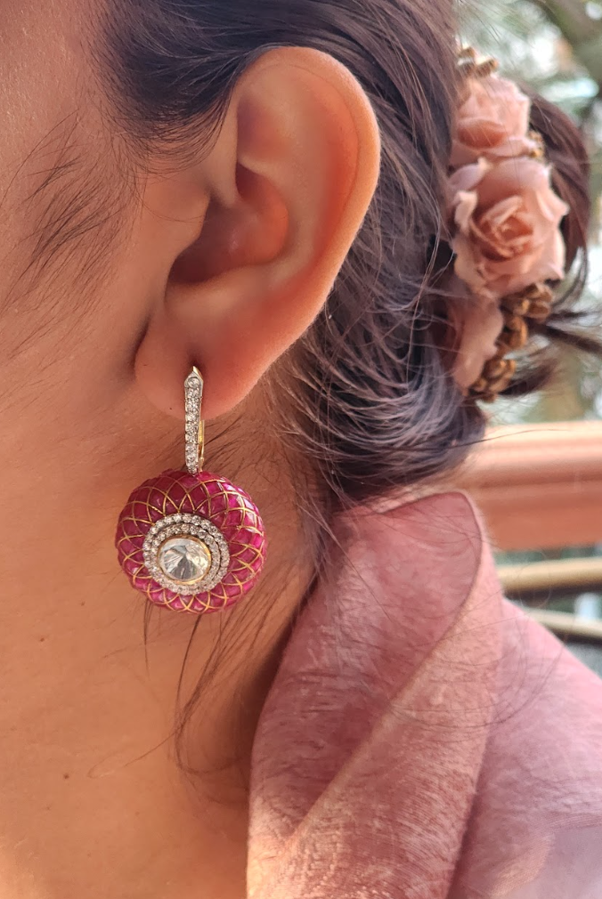 925 Silver Ezaira Bali Earrings - Amrrutam Jewellery