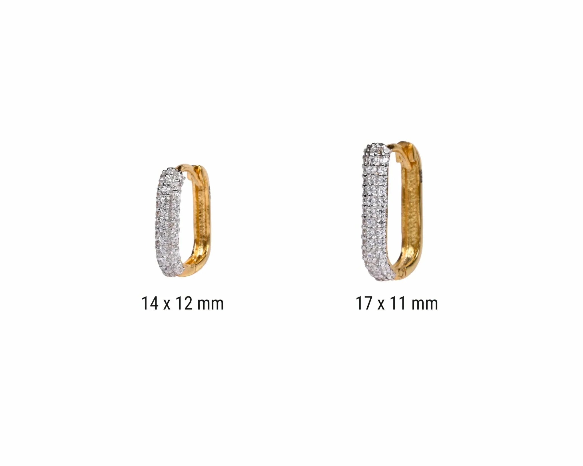 Studded Square Hoops - Amrrutam