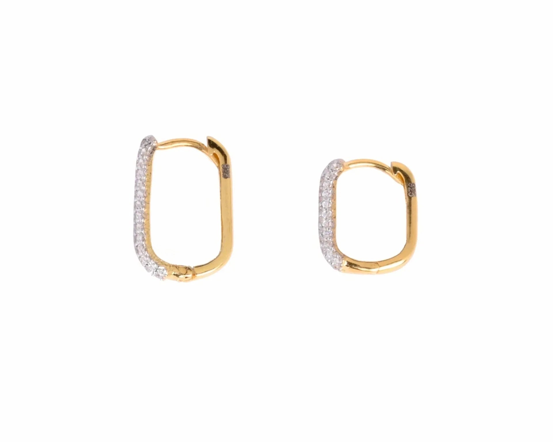 Studded Square Hoops - Amrrutam