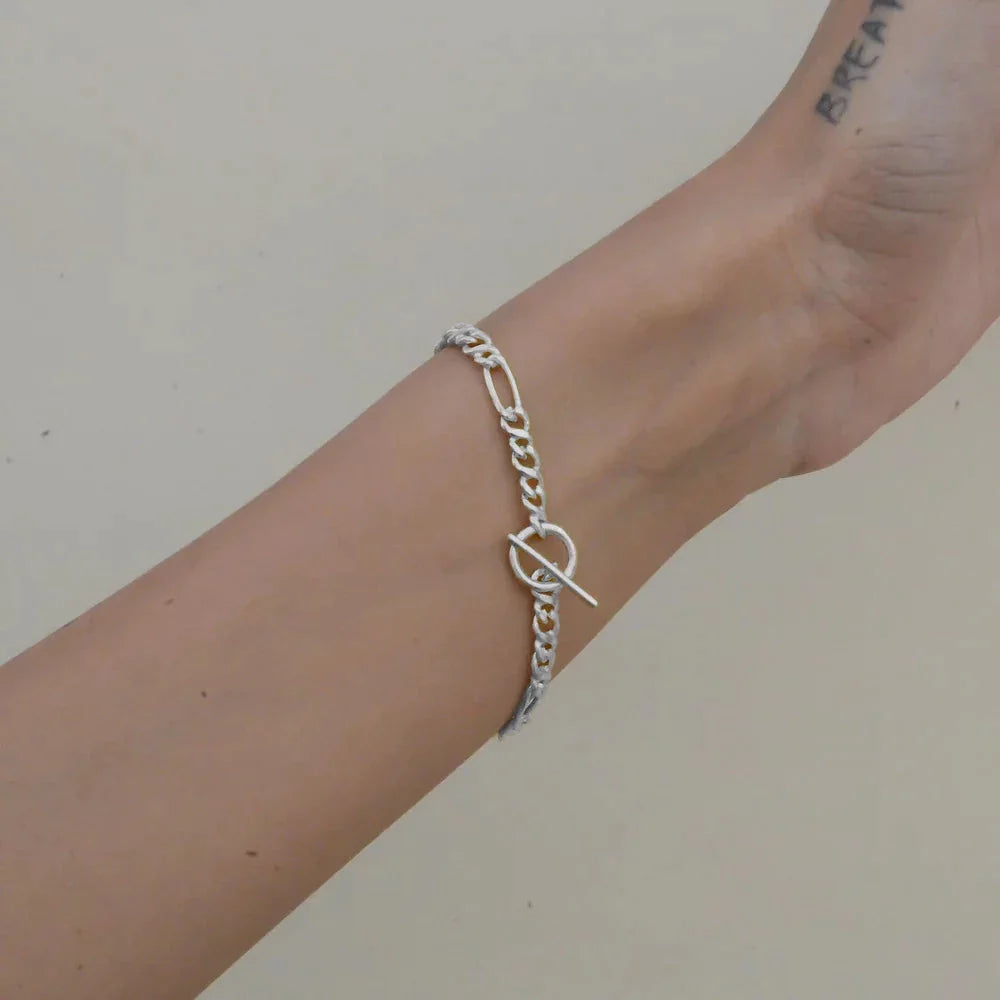 Figaro Silver Bracelet - Amrrutam
